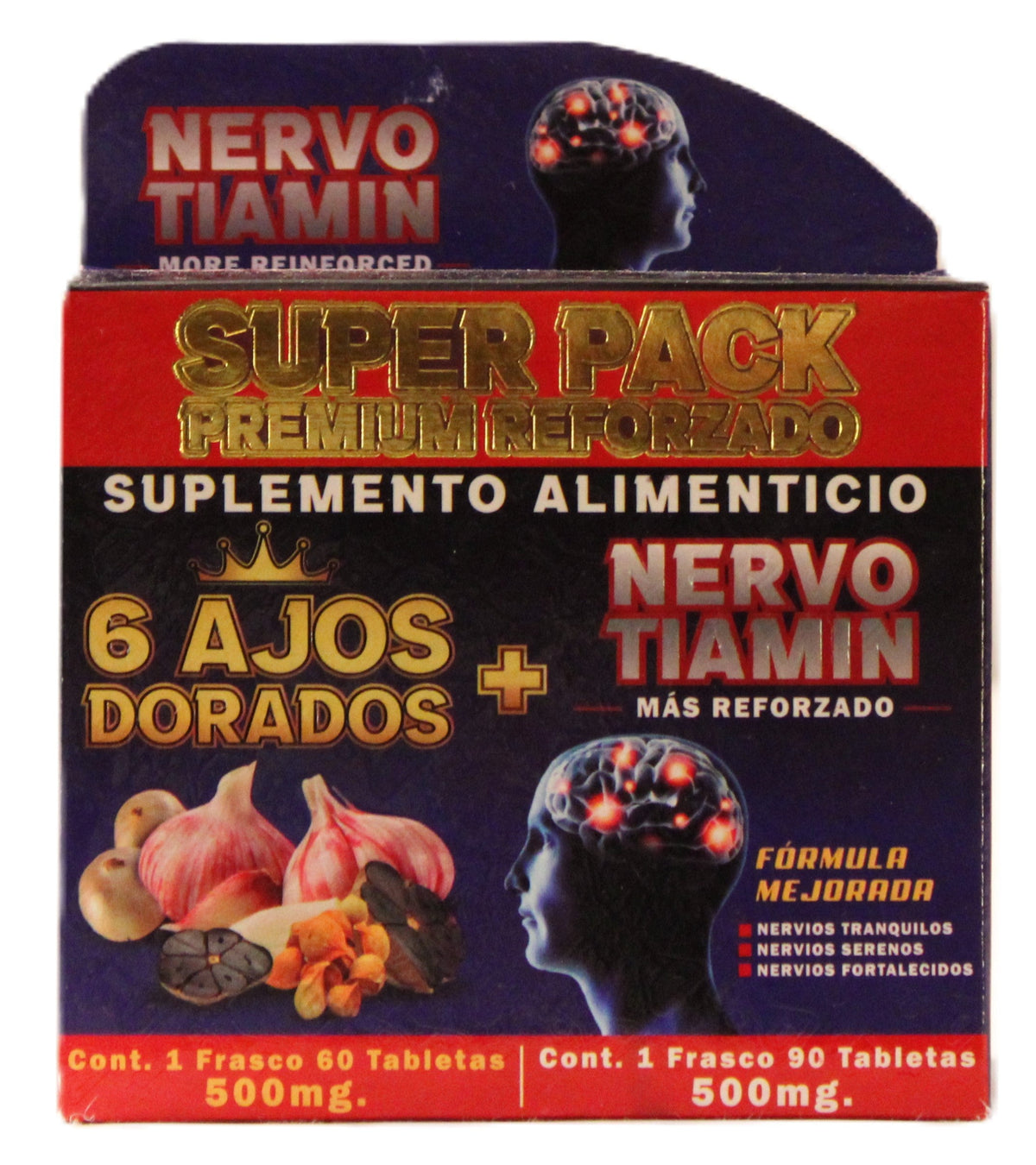 Nervo Tiamin Más Refoezado - 6 Ajos Dorados