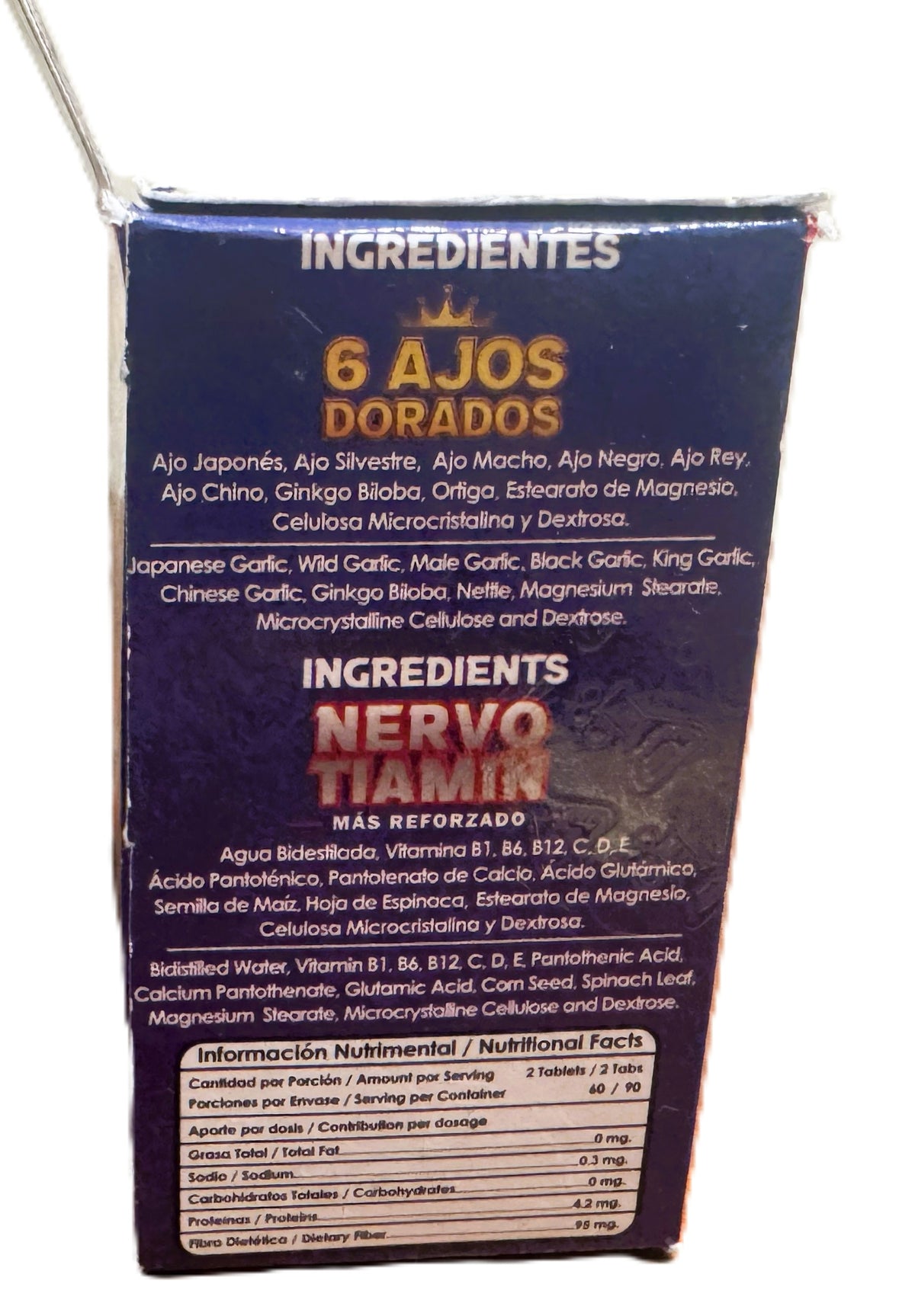 Nervo Tiamin Más Refoezado - 6 Ajos Dorados