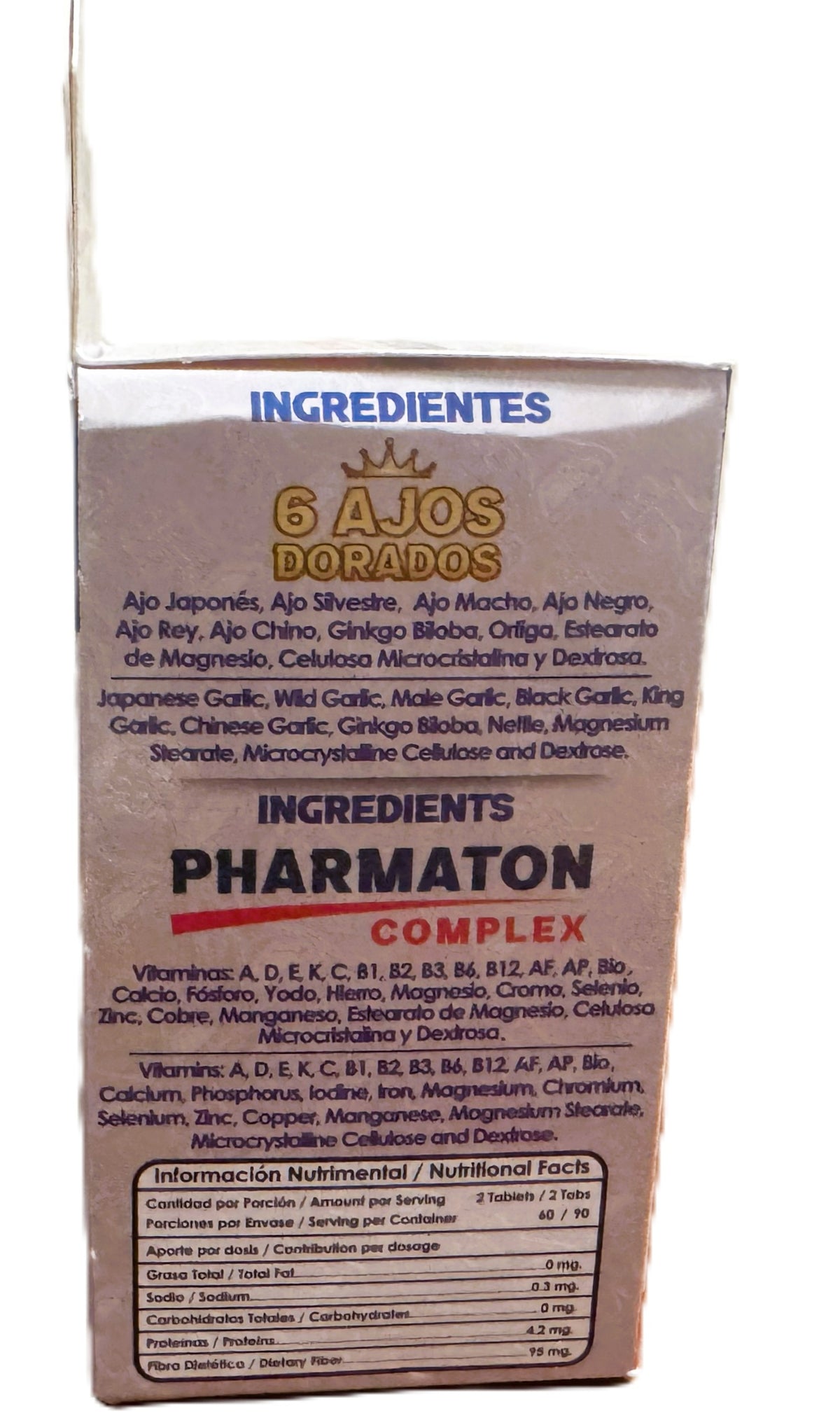 6 Ajos Dorados  Pharmaton Complex - 6 AJOS DORADOS