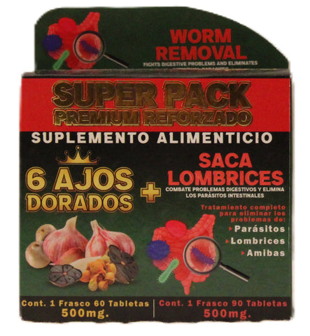 6 Ajos Dorados Saca Lombrices - 6 AJOS DORADOS